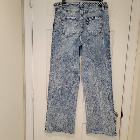 KENSIE Wide Leg Jeans w/ Rope Belt High Rise/Waist - Picture 10 of 12